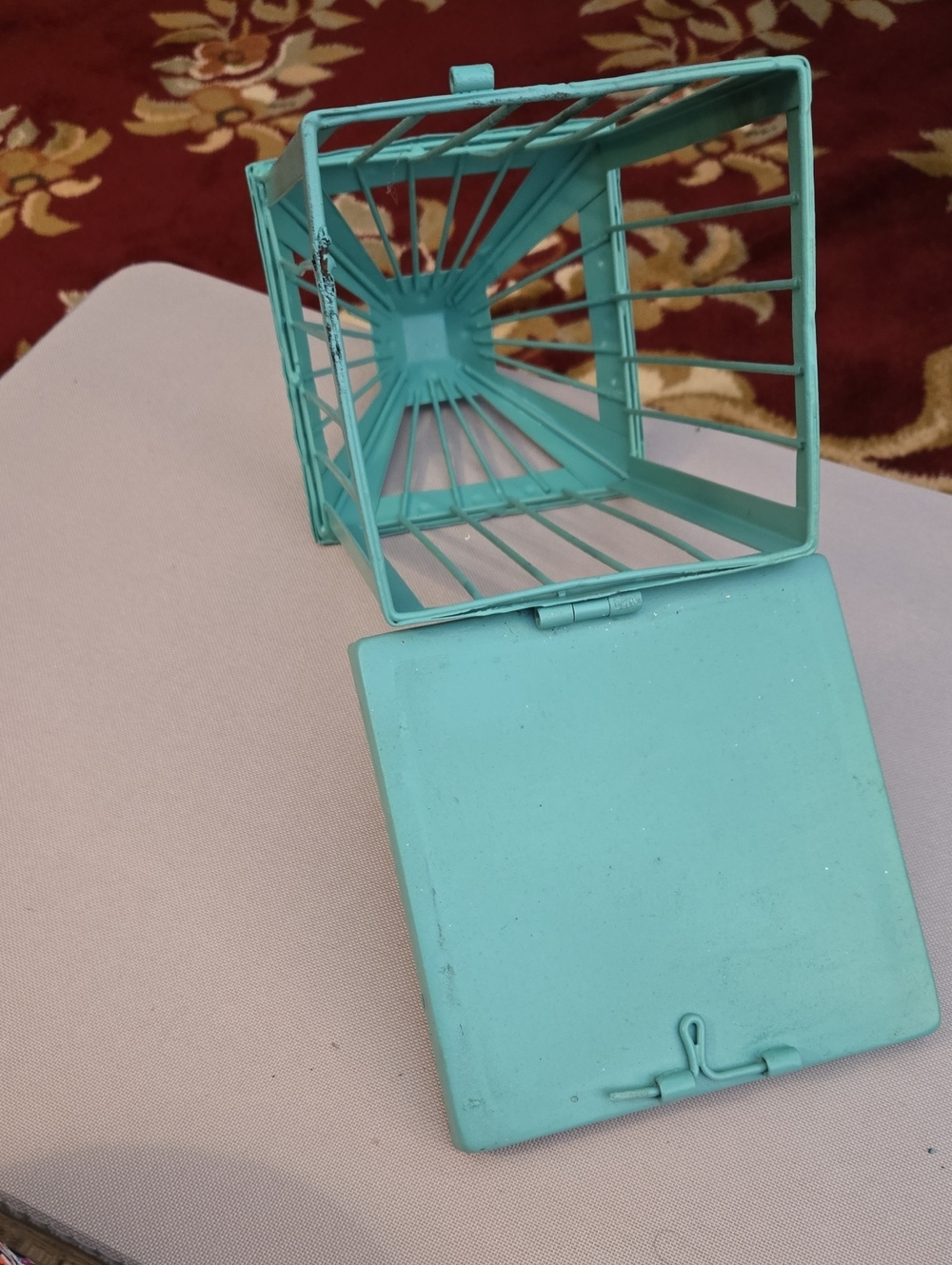 Turquoise Metal Decorative Lantern Cage - Home Accents - Picture 4 of 4